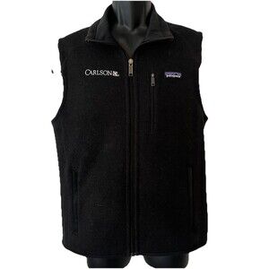 Patagonia Better Sweater Vest Black Small Men's Fleece Carlson Logo Style 25881
